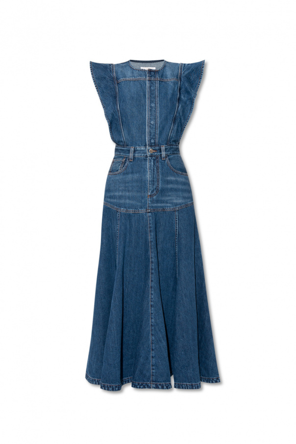 【関税&送料込】Chloe Gonna Svasata In Denim chloe mini chloe c bag item | Denim dress Chloé